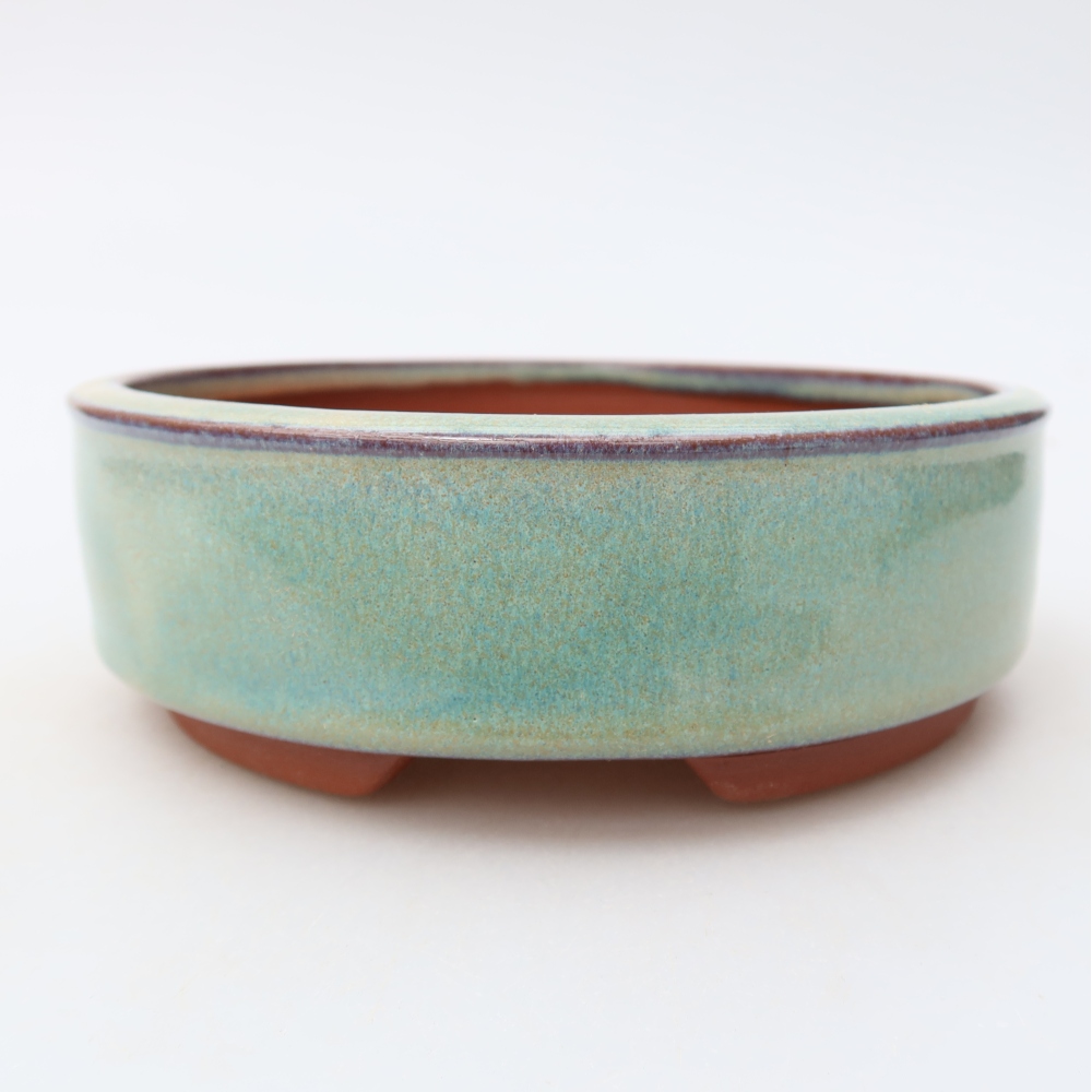 Ceramic bonsai bowl 15 x 15 x 5 cm, green