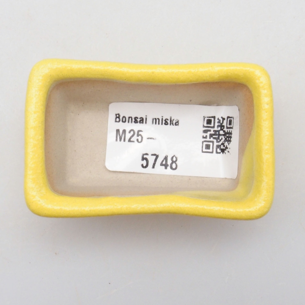 Ceramic bonsai bowl 6 x 3,5 x 2,5 cm, yellow