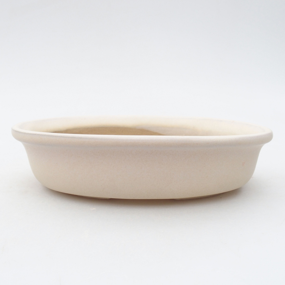 Ceramic bonsai bowl  11,5 x 11,5 x 5 cm, color beige