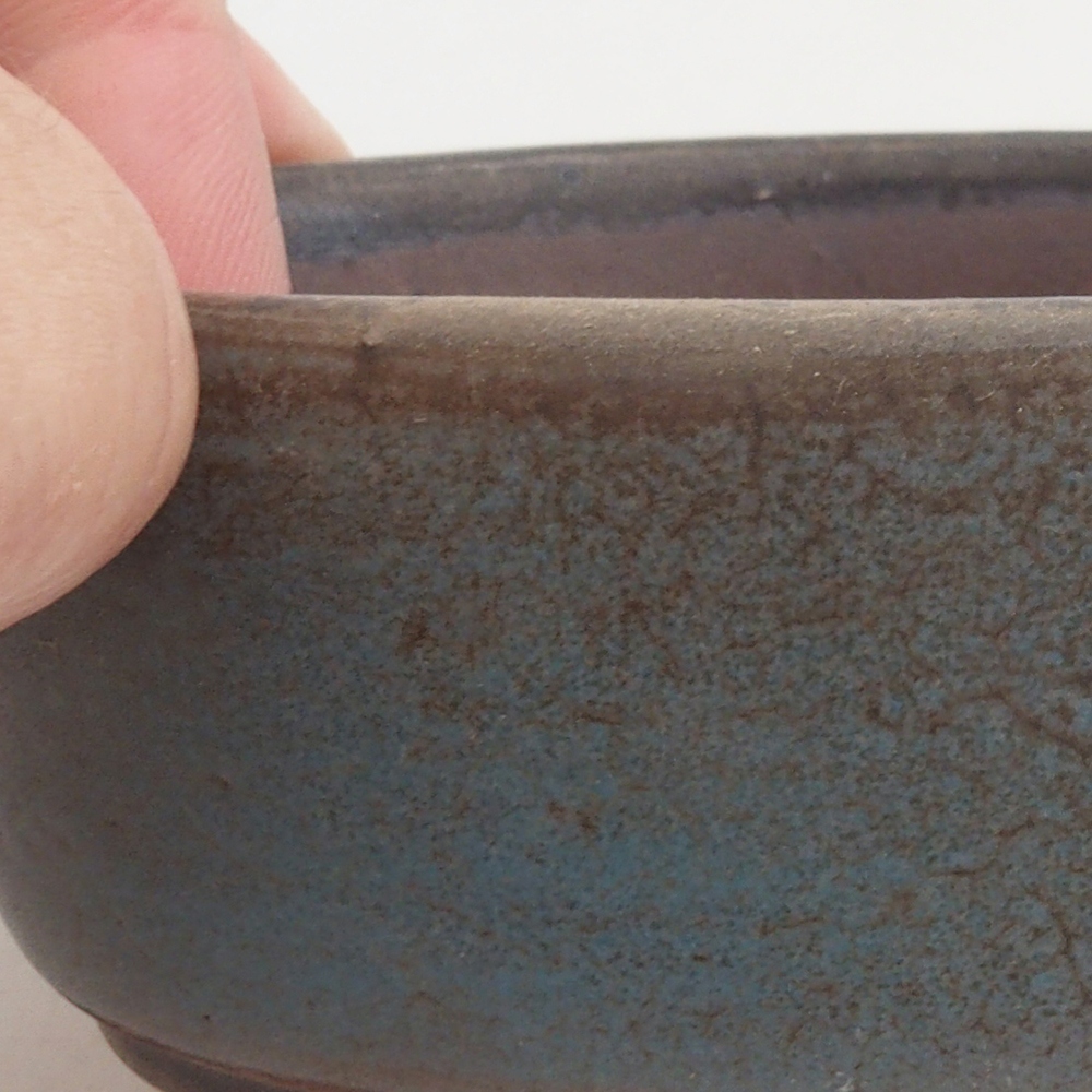Ceramic bonsai bowl 9,5 x 8 x 3 cm, color blue