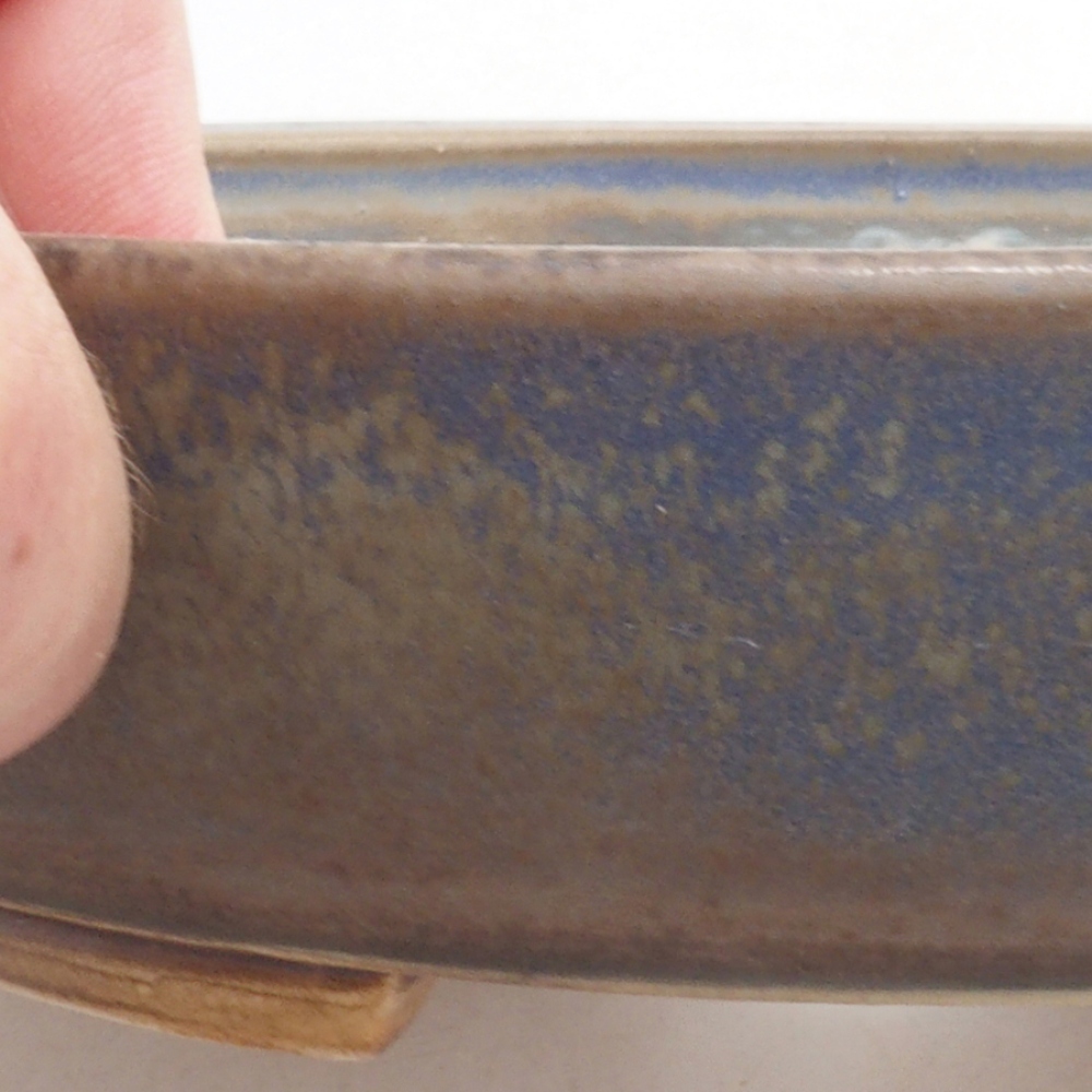 Ceramic bonsai bowl 18 x 16 x 4 cm, color blue