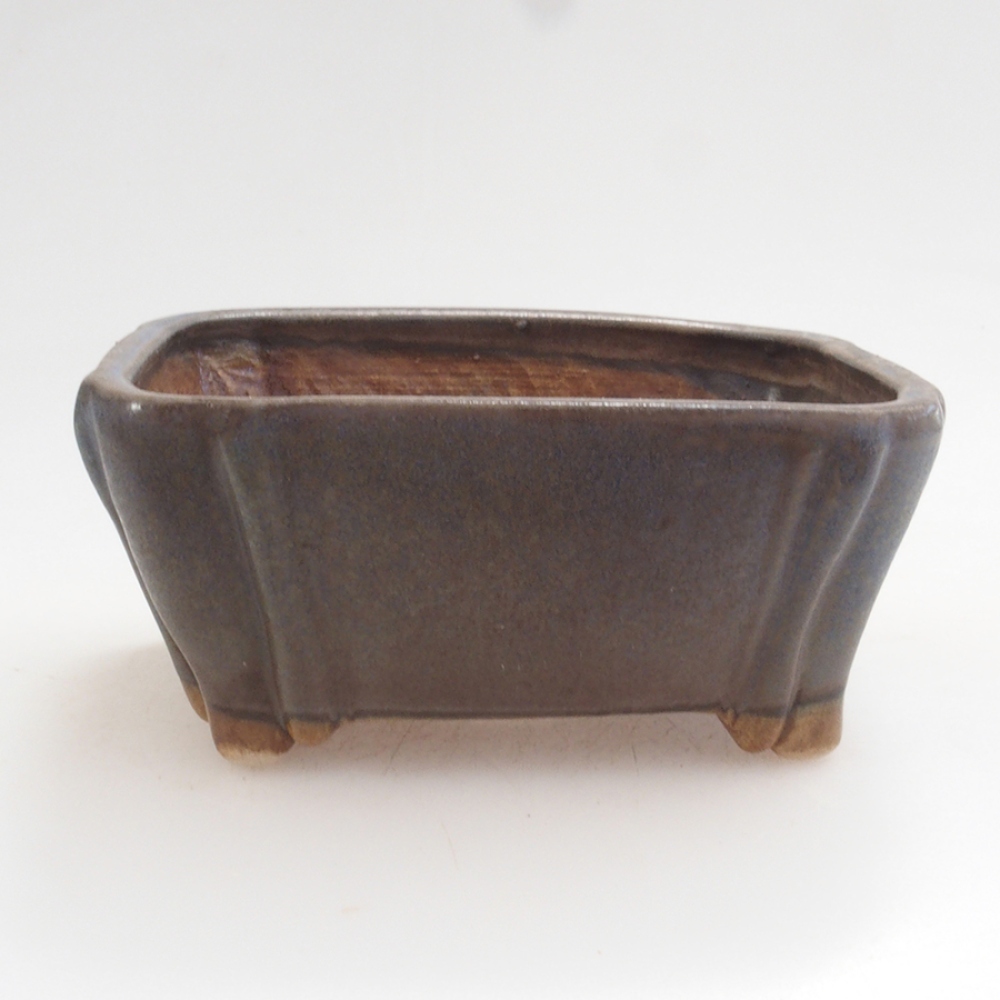 Ceramic bonsai bowl 10 x 8,5 x 4,5 cm, color blue