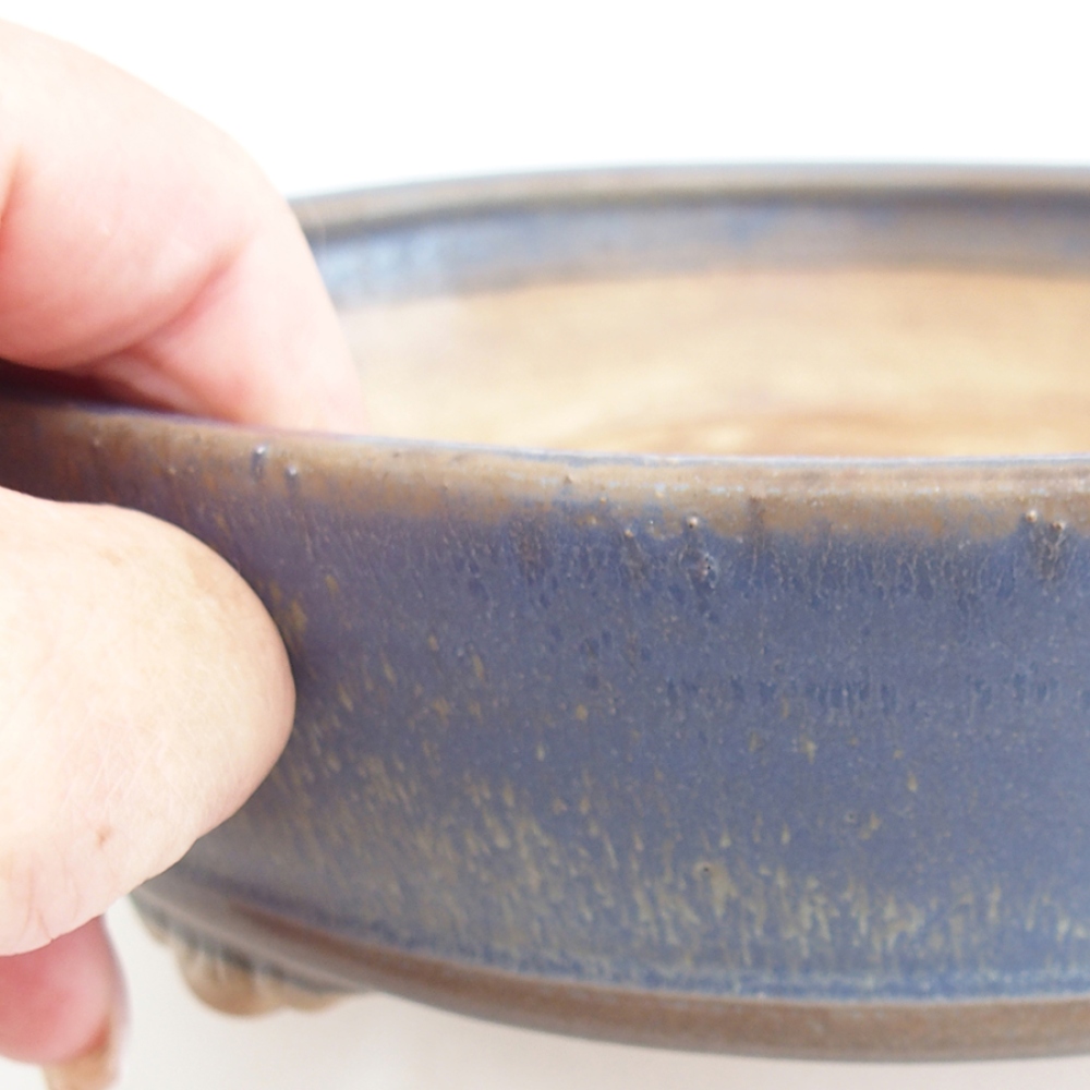 Ceramic bonsai bowl 21 x 21 x 5,5 cm, colour blue