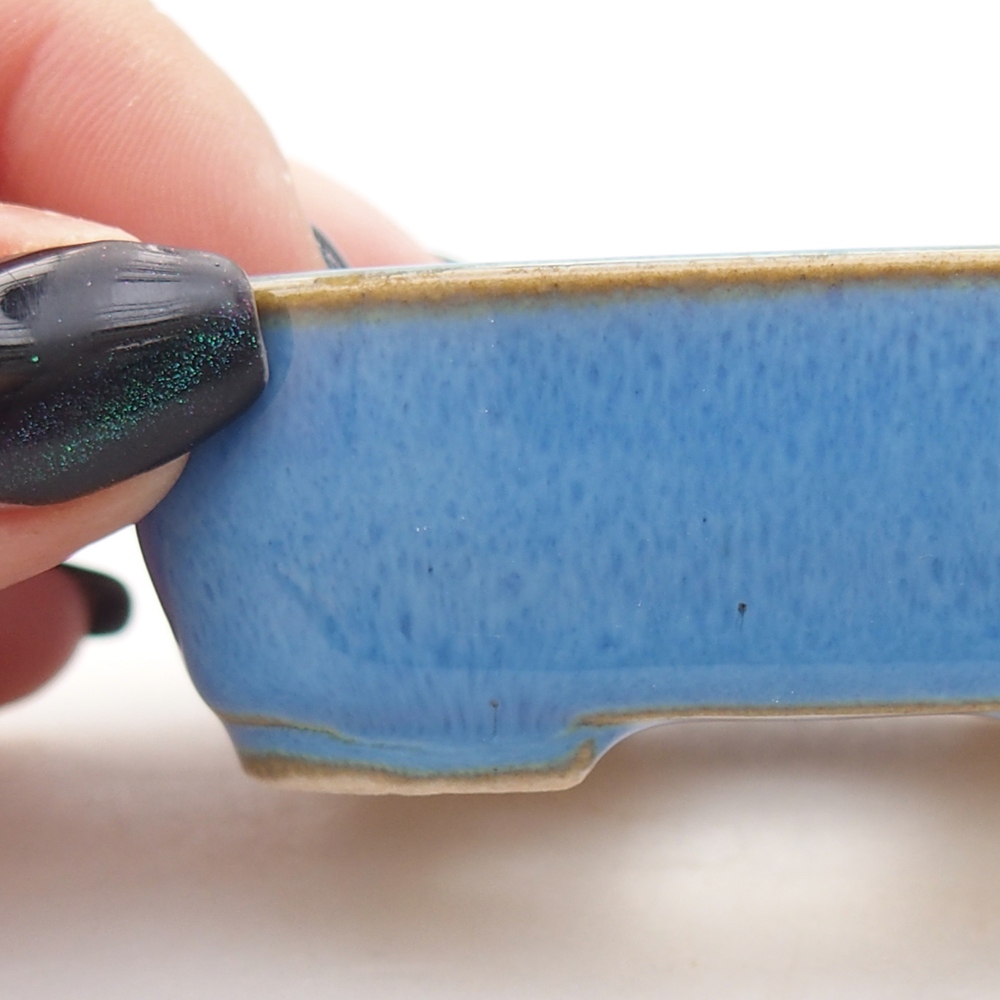 Mini bonsai bowl 7 x 6 x 2,5 cm, colour blue
