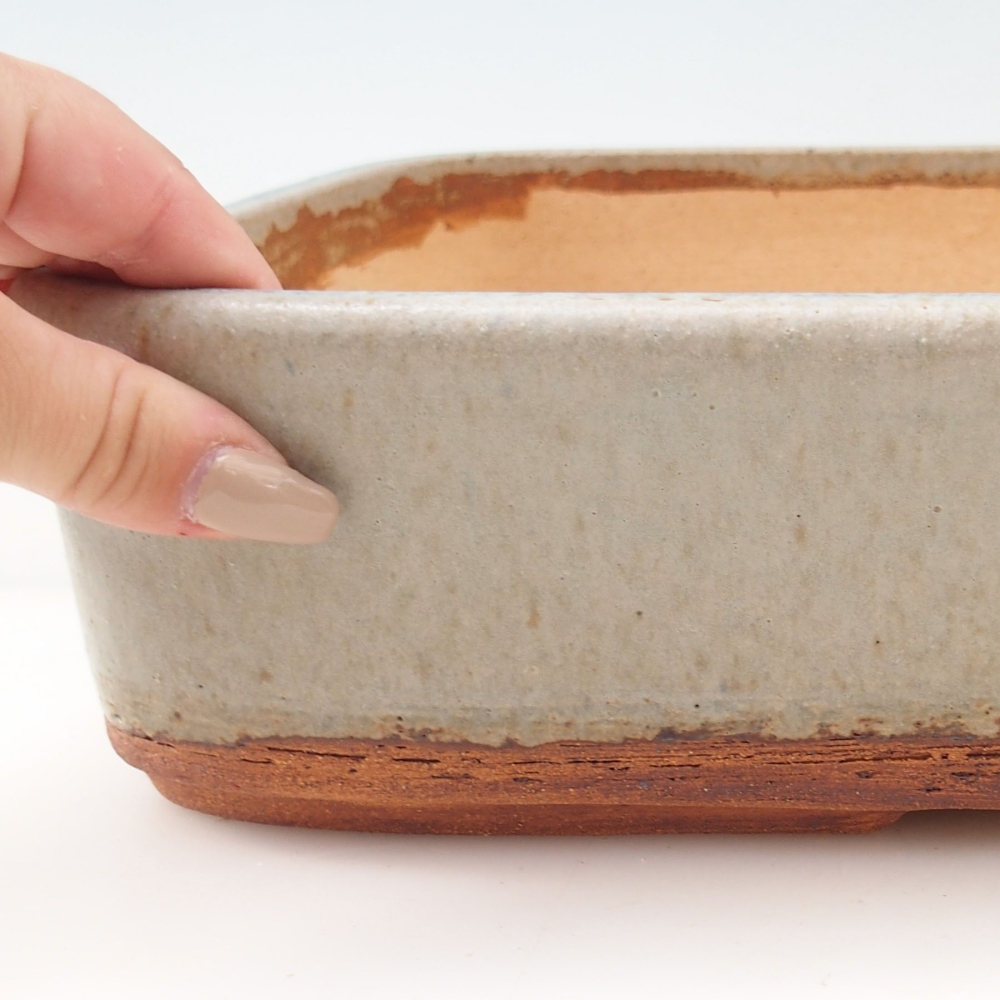 Bonsai bowl 38,5 x 30 x 8,5 cm , colour beige