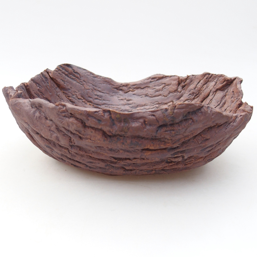 Ceramic Shell 20 x 17,5 x 7 cm , colour brown
