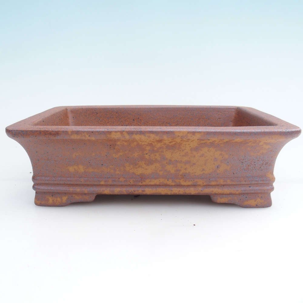 Ceramic bonsai bowl 24 x 17 x 7 cm, brown