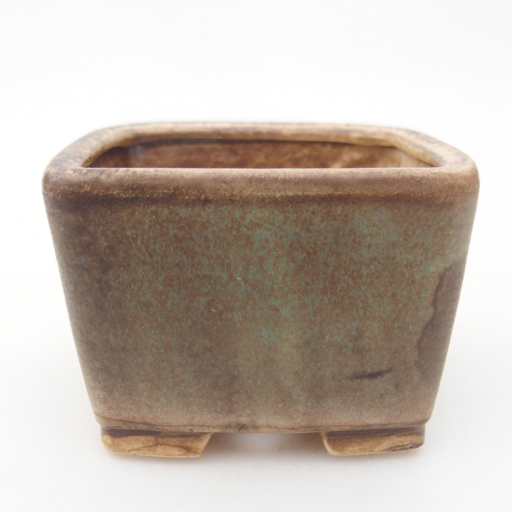 Ceramic bonsai bowl 6 x 6 x 4,5 cm, green