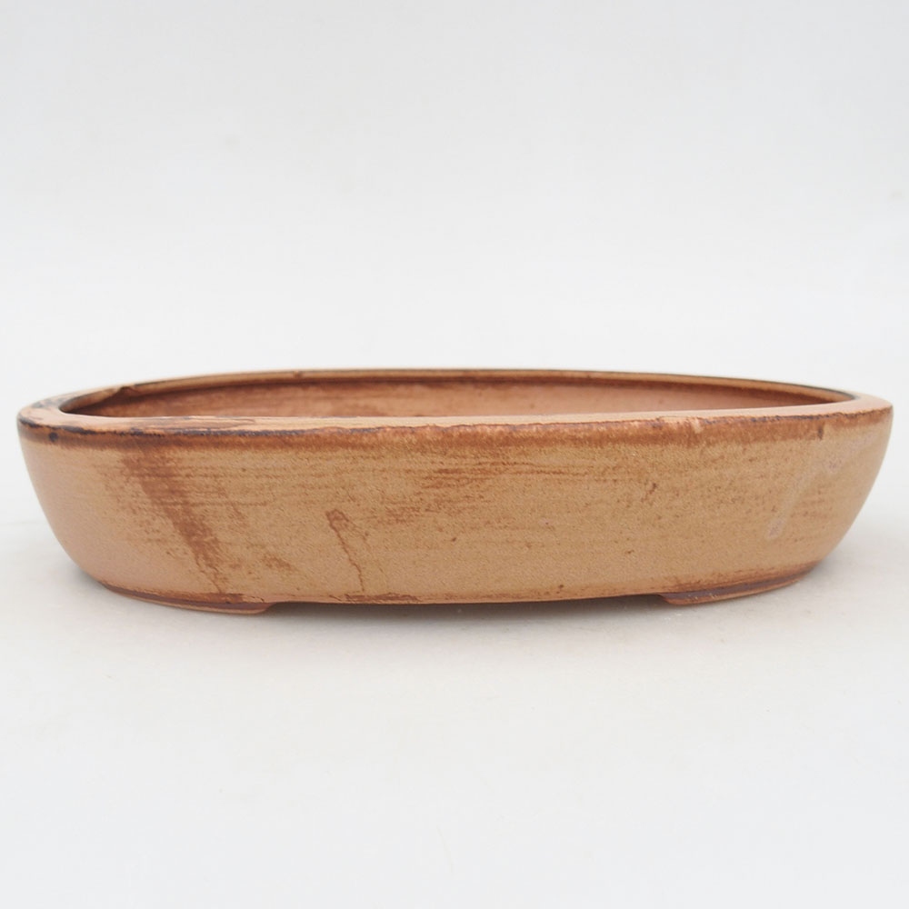 Ceramic bonsai bowl 22 x 17 x 4 cm, pink