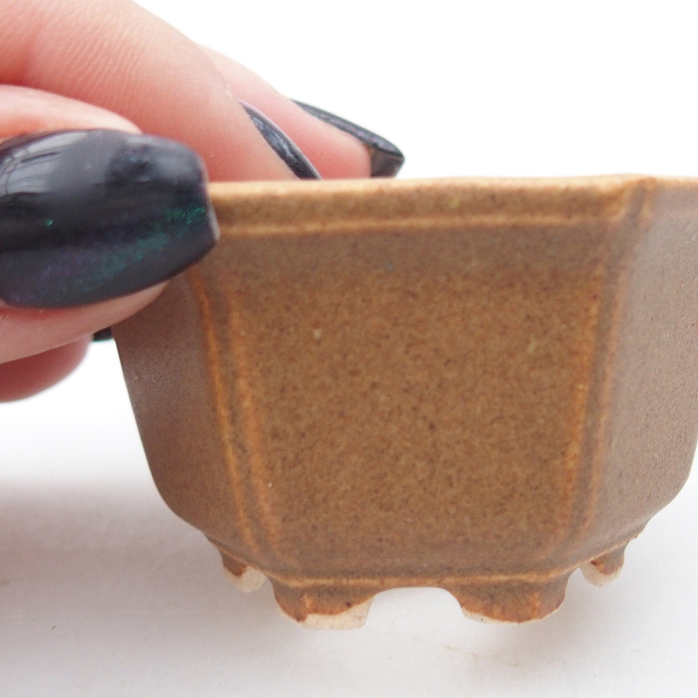 Mini bonsai bowl 5,5 x 5 x 3 cm, brown