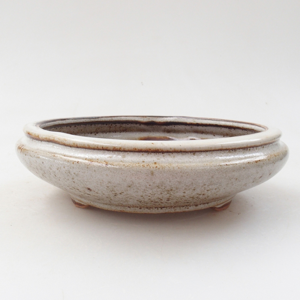 Ceramic bonsai bowl 15,5 x 15,5 x 5 cm, color white