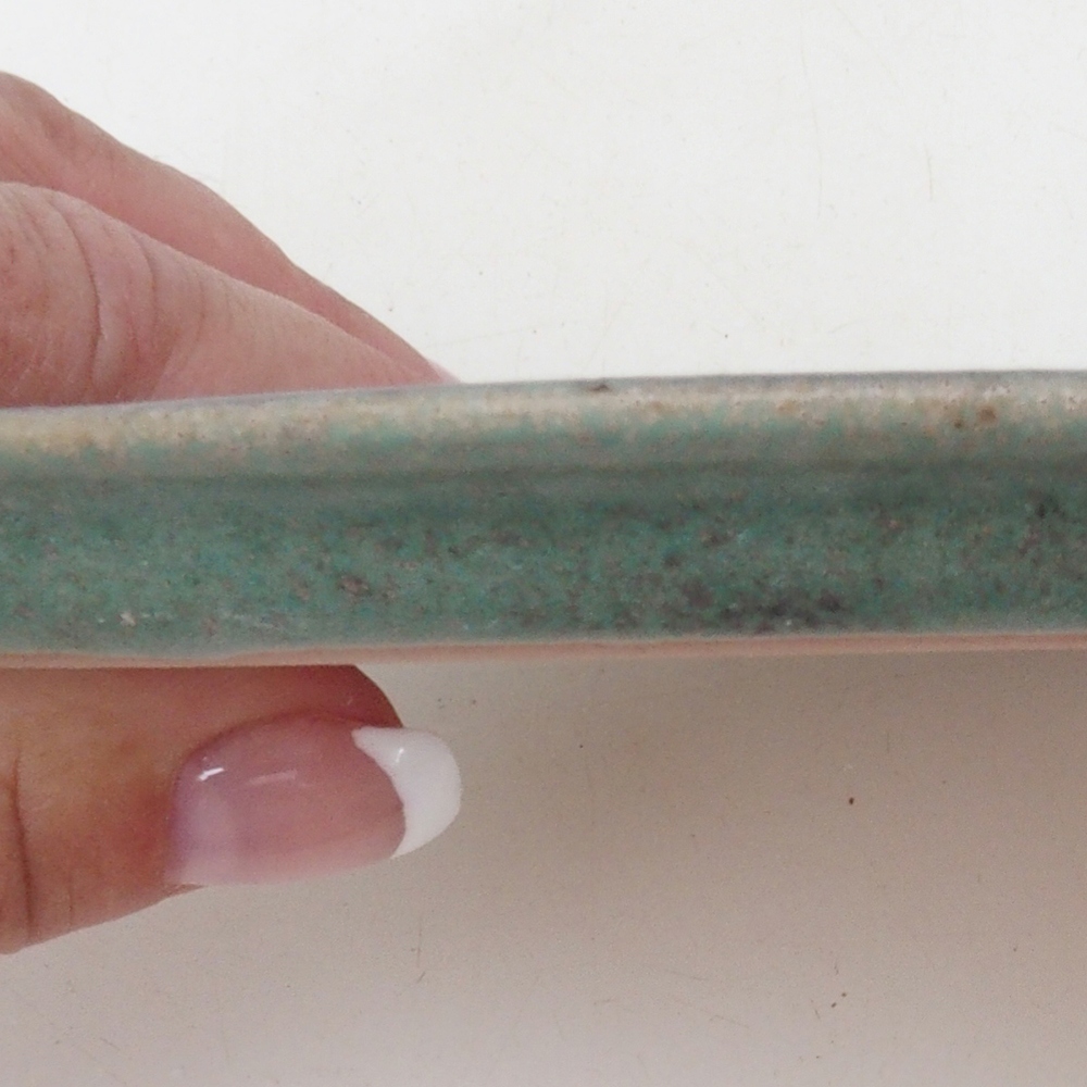 Ceramic bowl H02 - 17.5 x 12 x 1 cm - green