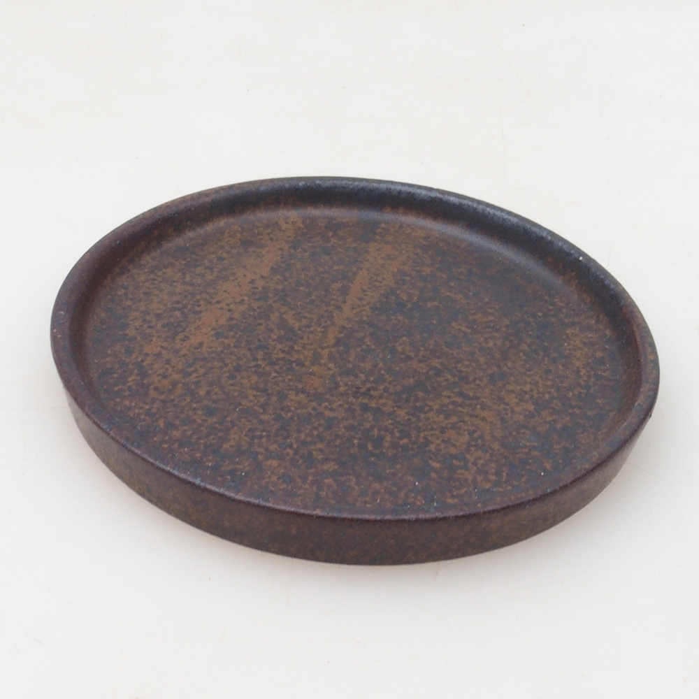Bonsai bowl round D6-S - 10 x 10 x 1 cm - brown