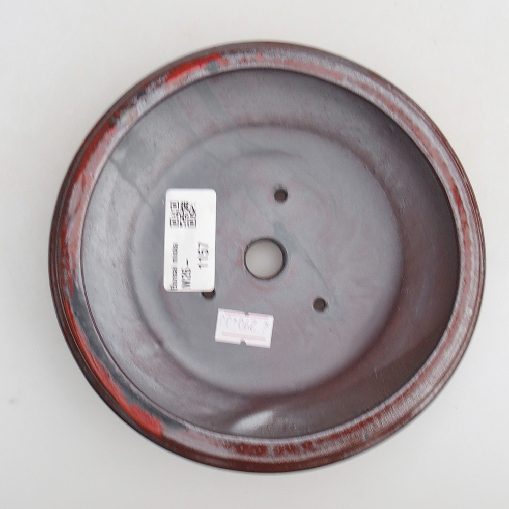 Ceramic bonsai bowl 15 x 15 x 4,5 cm, colour red