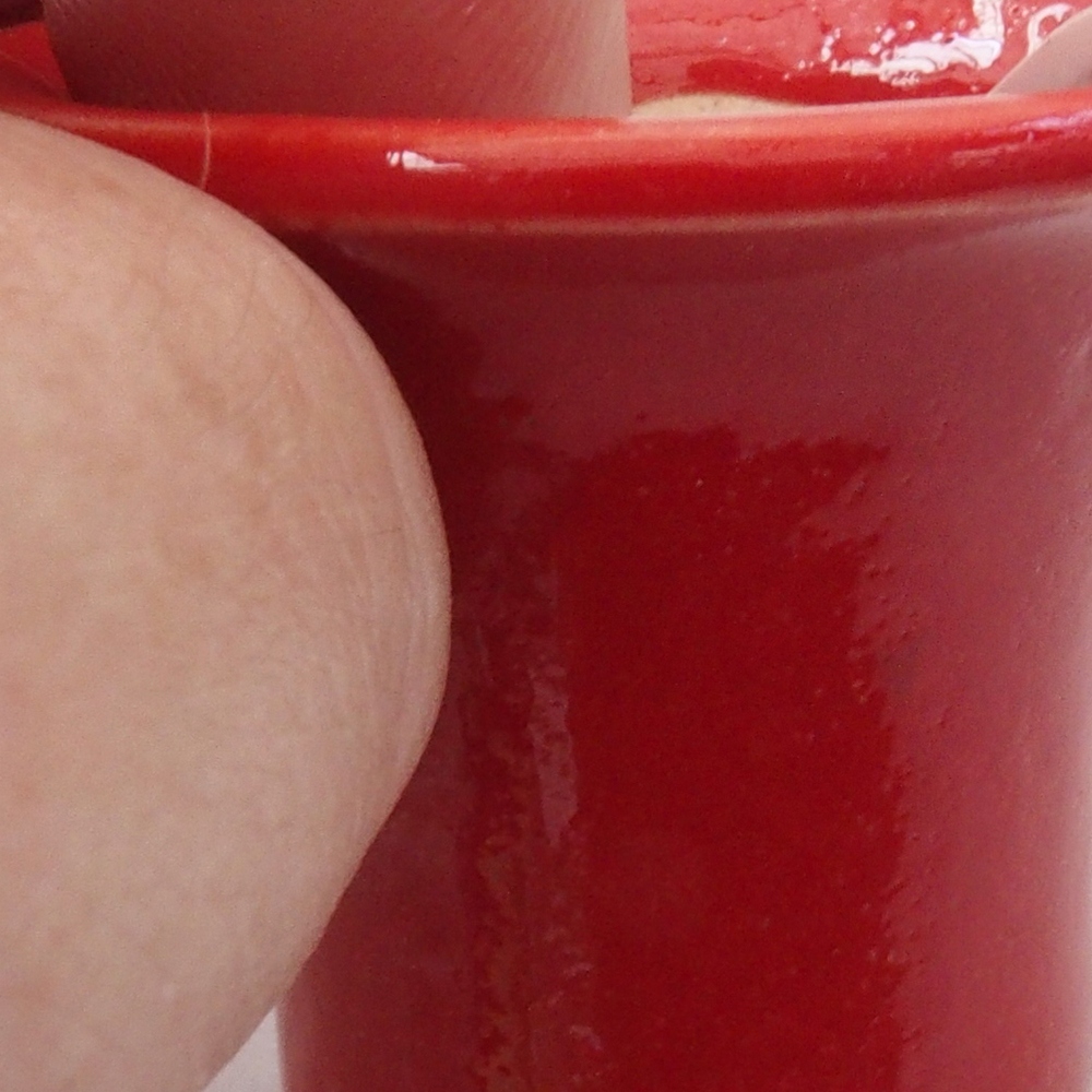 Mini bonsai bowl 4 x 4 x 4 cm, color red