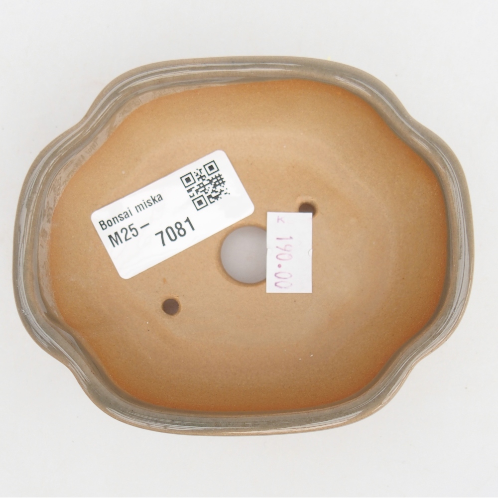 Ceramic bonsai bowl 10,5 x 9 x 3,5 cm, grey