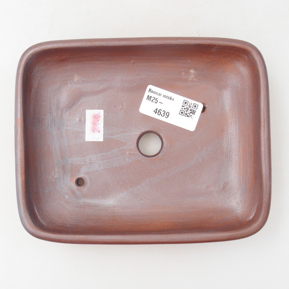 Ceramic bonsai bowl 17 x 13,5 x 3,5 cm, color metallic