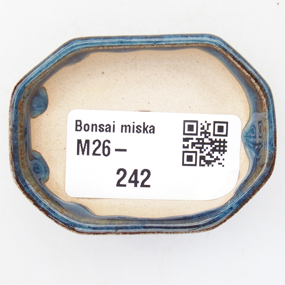 Mini bonsai bowl 5,5 x 4 x 1,5 cm, colour blue