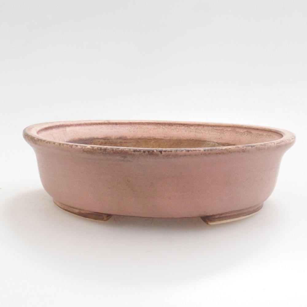 Ceramic bonsai bowl 15 x 14 x 4 cm, color pink