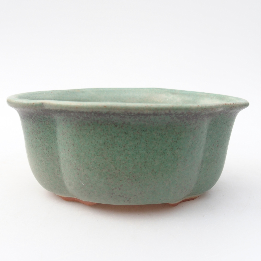 Ceramic bonsai bowl 13,5 x 11 x 5,5 cm, green