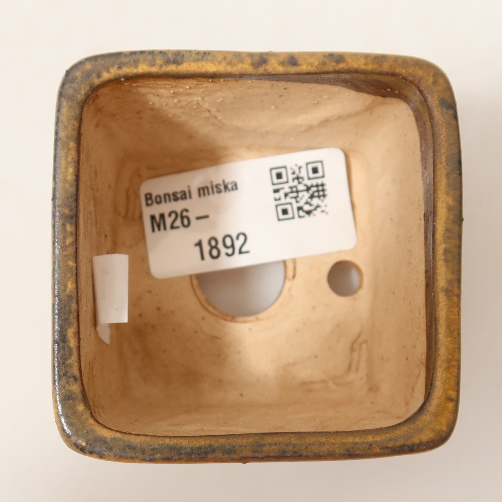 Ceramic bonsai pot, 6 x 6 x 5 cm, blue