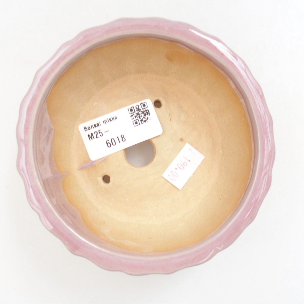 Ceramic bonsai bowl 11,5 x 11,5 x 5 cm, color pink