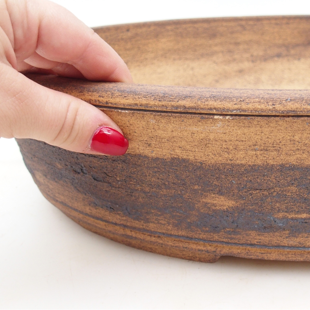 Bonsai bowl 39 x 31 x 8,5 cm , colour brown