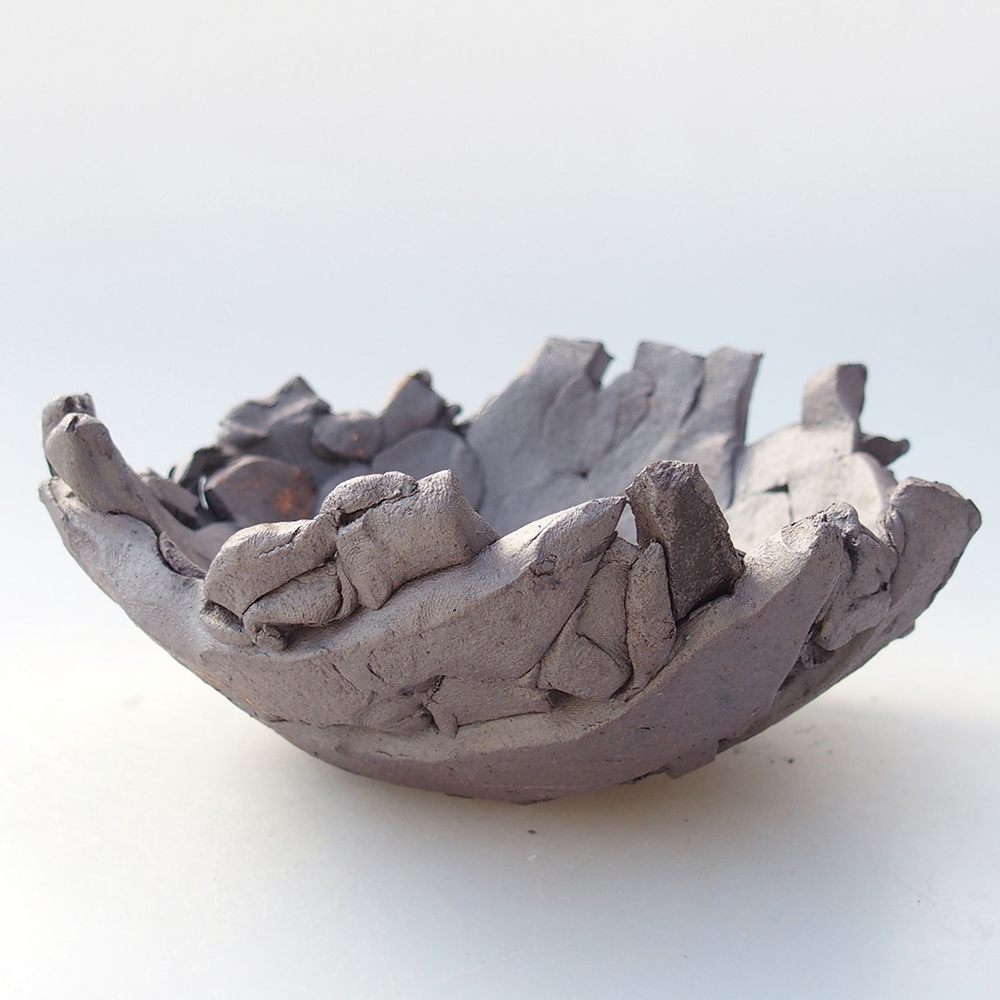 Ceramic Shell 14,5 x 13,5 x 6 cm , metallic colour