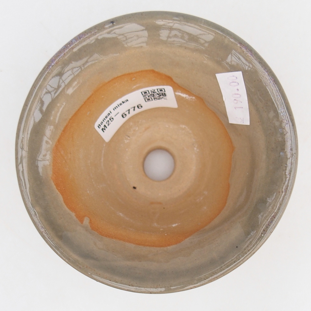 Ceramic bonsai bowl 10,5 x 10,5 x 7 cm, grey