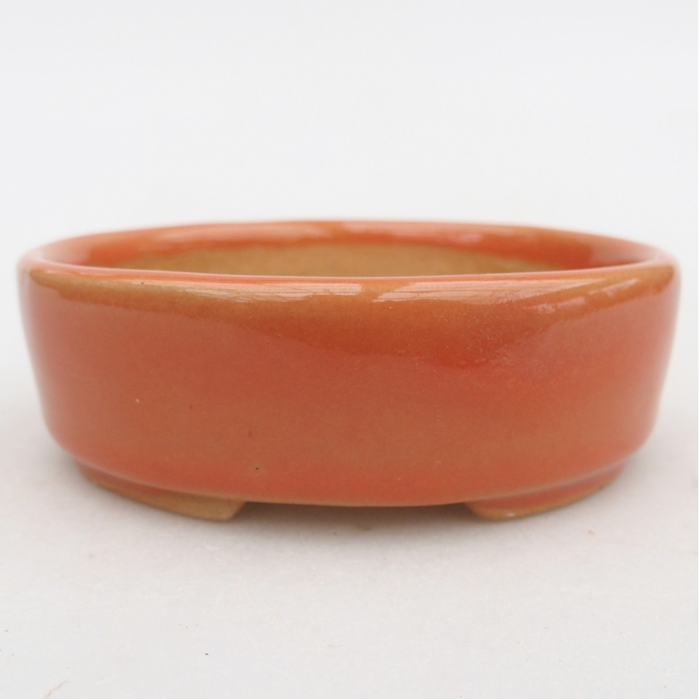 Ceramic bonsai bowl 9,5 x 8 x 3 cm, orange