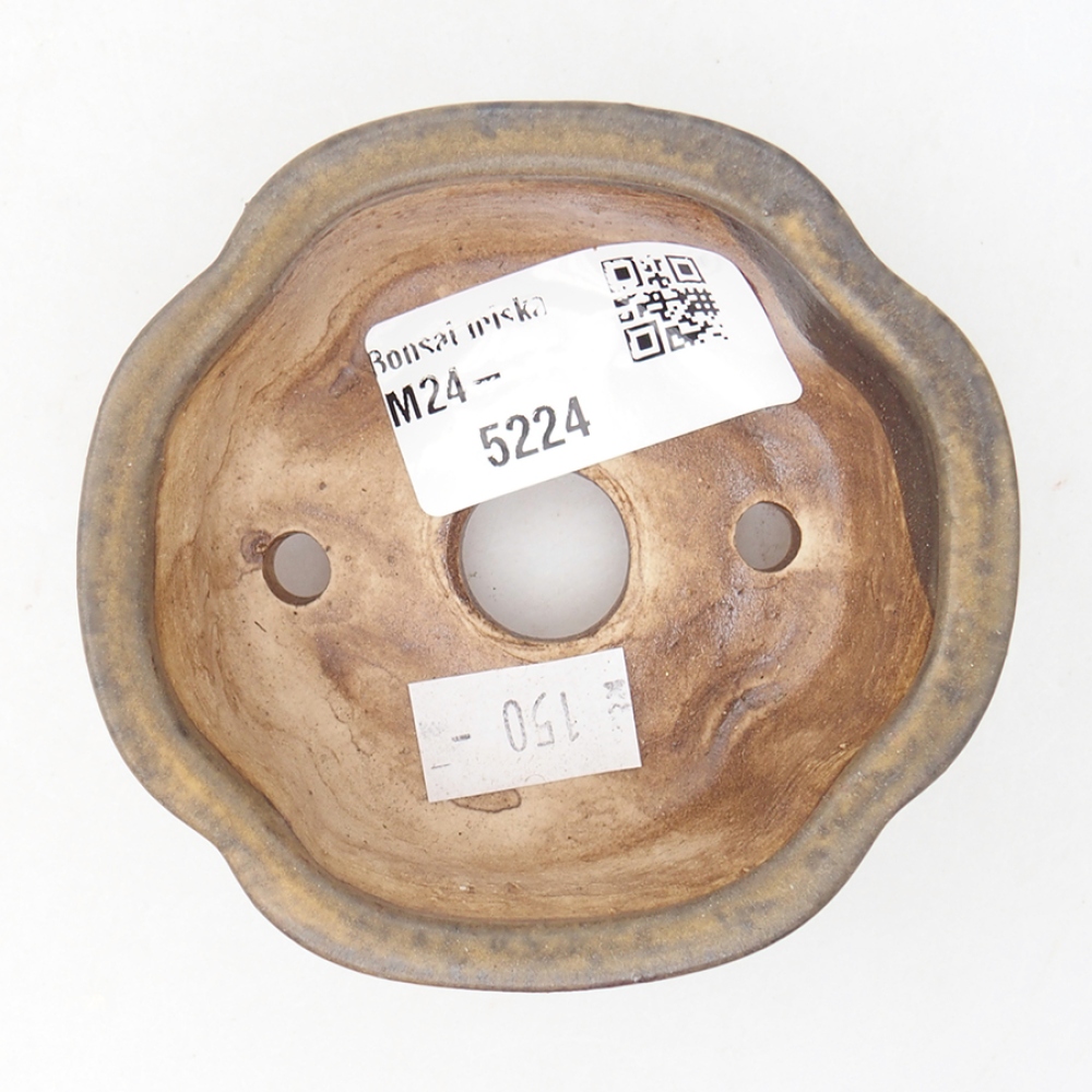 Ceramic bonsai bowl 8 x 7,5 x 3,5 cm, color brown