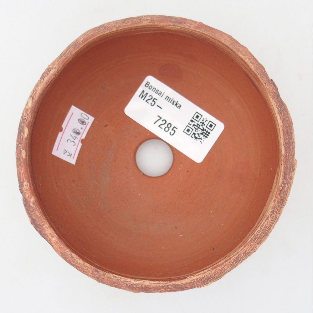 Ceramic bonsai bowl 10 x 10 x 4 cm, brown
