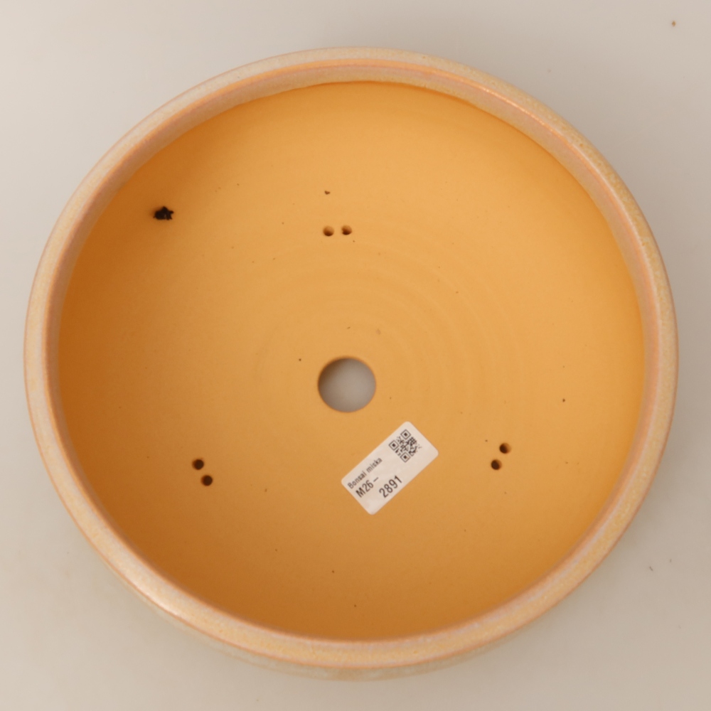 Ceramic bonsai pot, 24 x 24 x 9 cm, beige