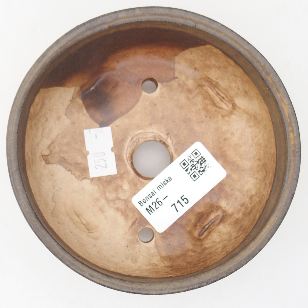 Ceramic bonsai bowl 11 x 11 x 4,5 cm, brown
