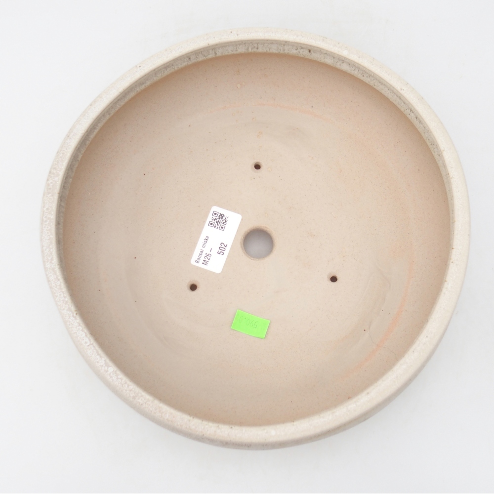 Ceramic bonsai bowl 24 x 24 x 8 cm, colour beige