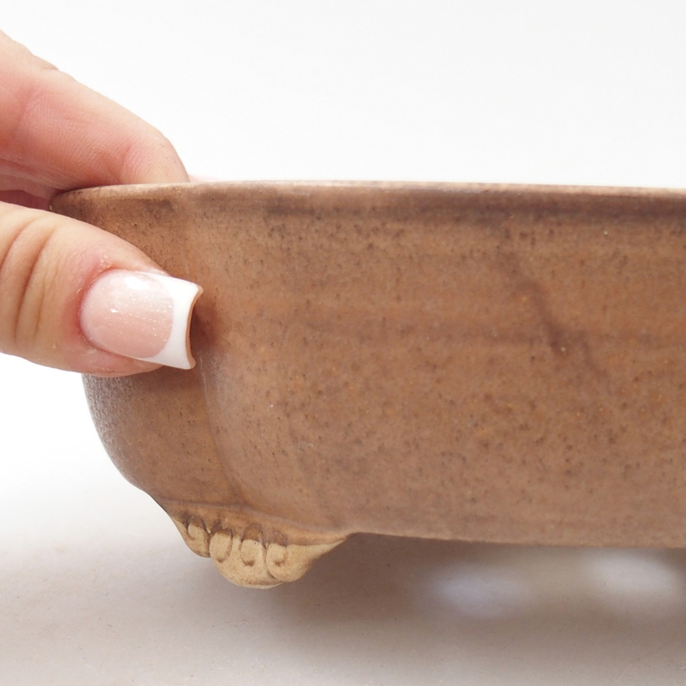 Ceramic bonsai bowl 17 x 15 x 5,5 cm, pink
