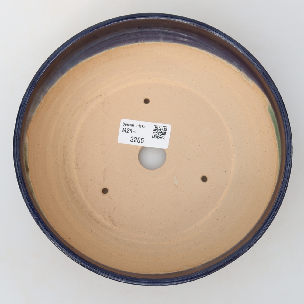 Ceramic bonsai bowl 19 x 19 x 6 cm, colour blue