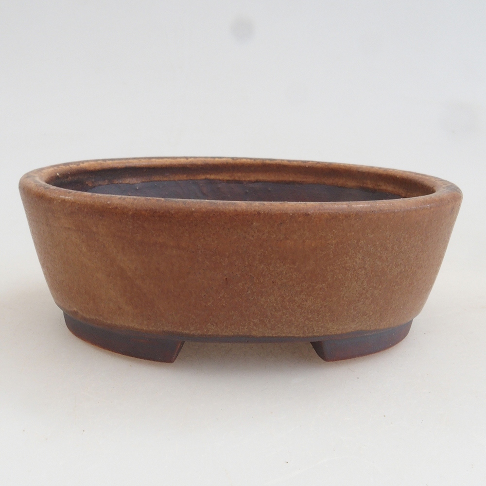Ceramic bonsai bowl 9,5 x 8 x 3 cm, color brown
