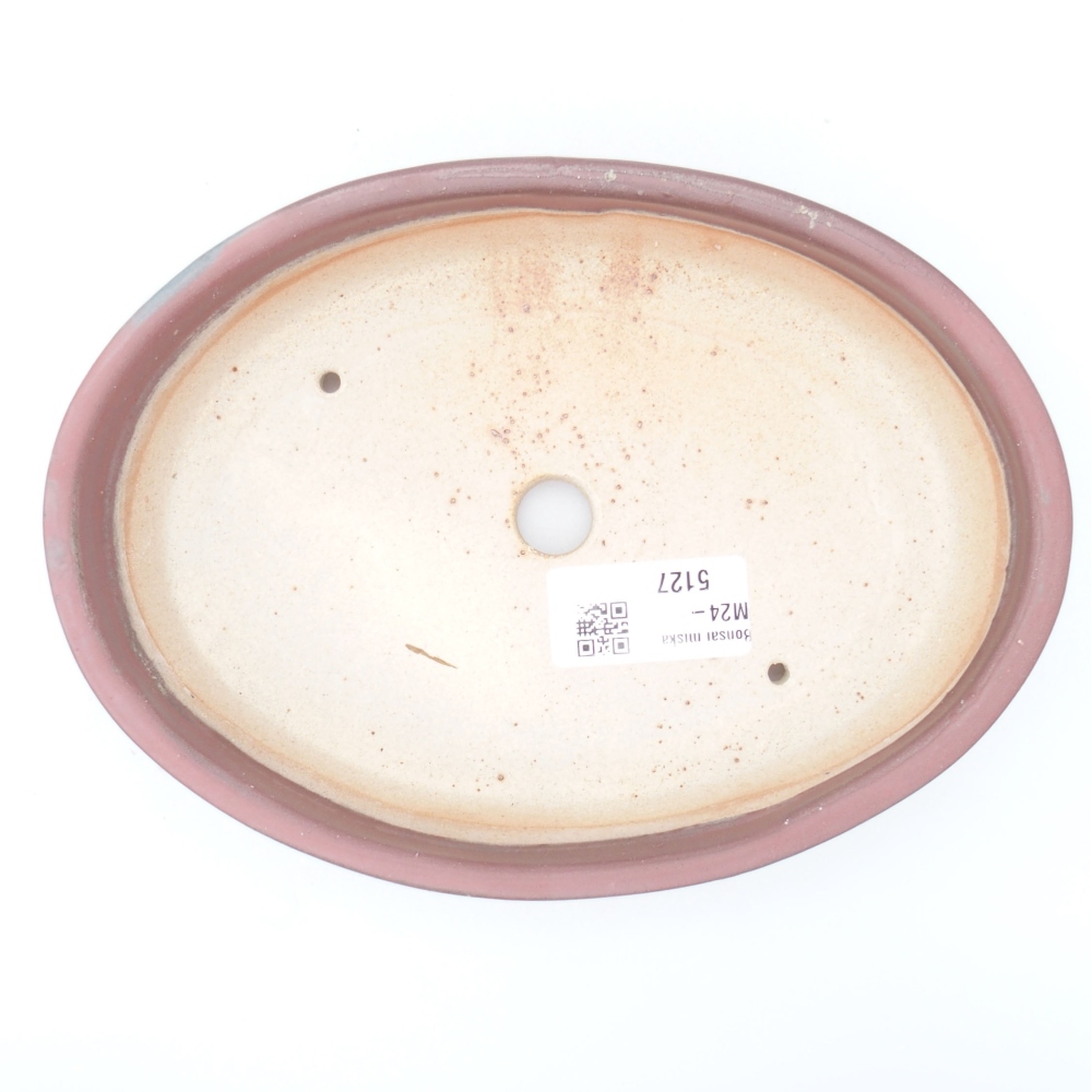 Ceramic bonsai bowl  18,5 x 13,5 x 4,5 cm, color metallic