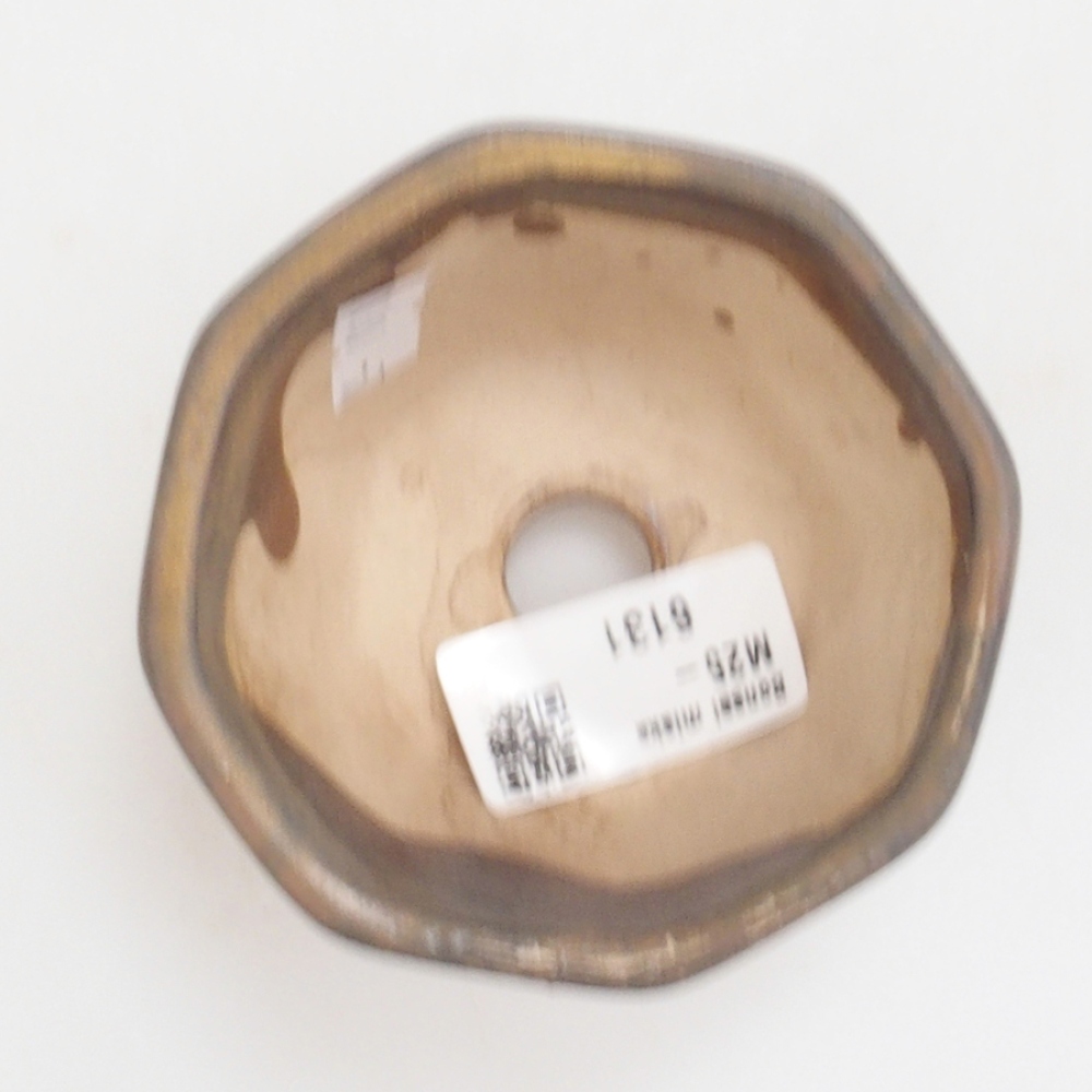 Ceramic bonsai bowl 9 x 7,5 x 3,5 cm, color brown