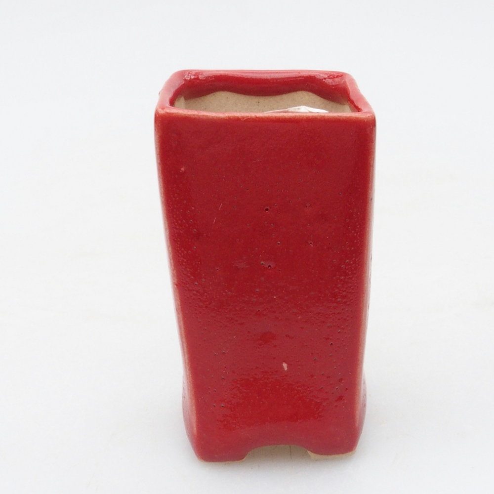 Mini bonsai bowl  3 x 3 x 5,5 cm, color red
