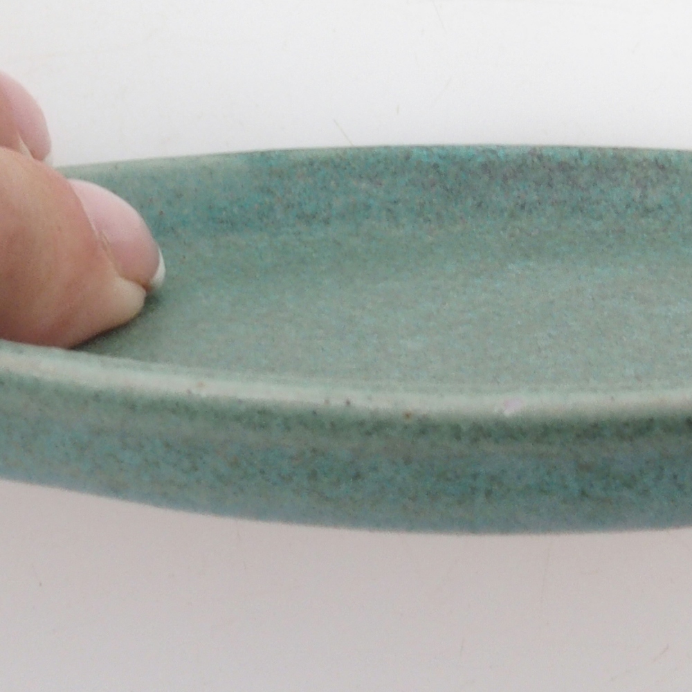 Ceramic bowl H05 -11 x 8.5 x 1 cm - green