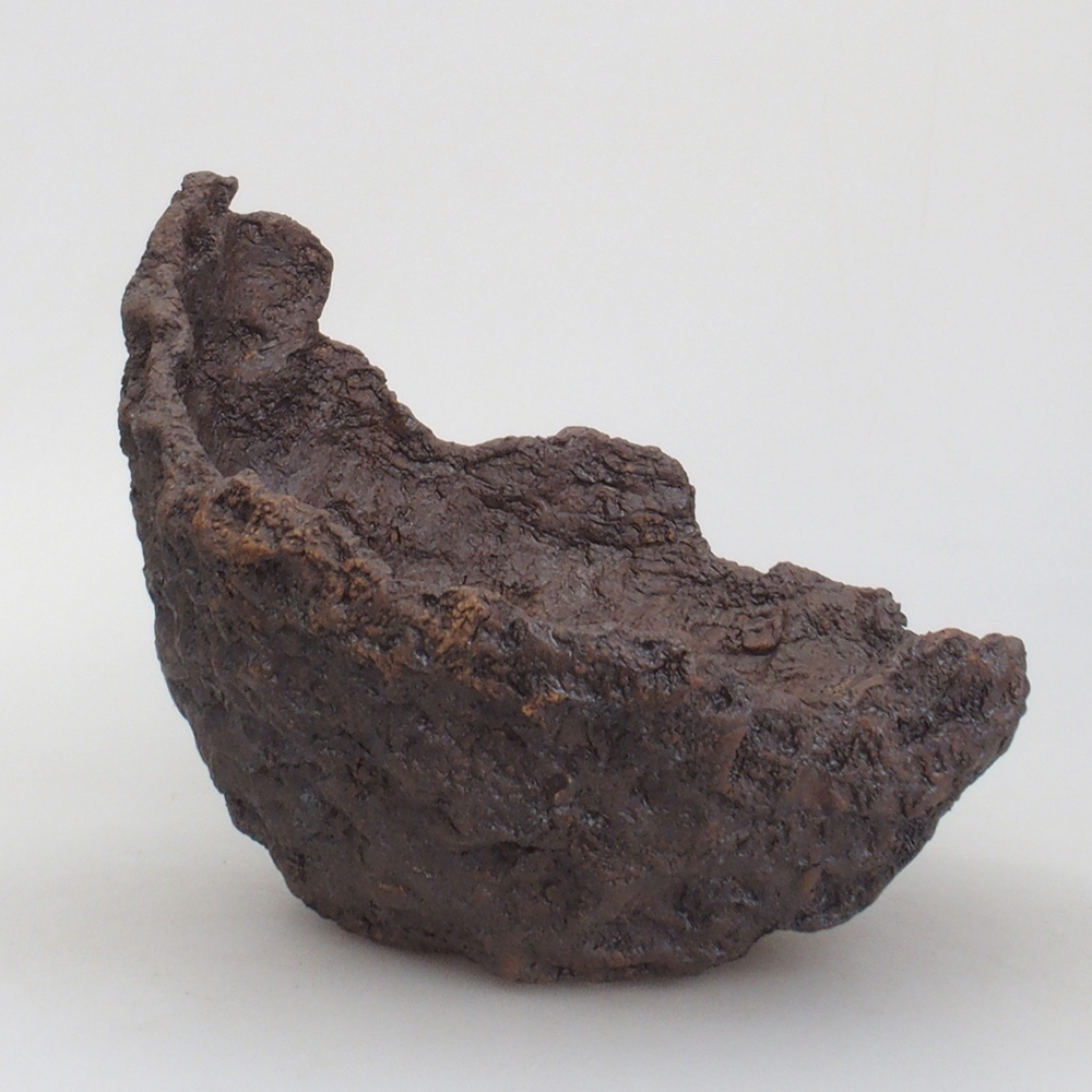 Ceramic shell 20 x 19 x 20 cm, brown color
