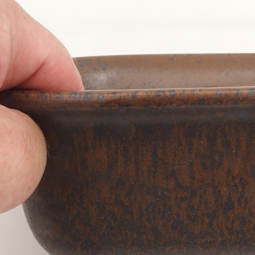 Bonsai bowl H36 - 17 x 15 x 7.5 cm. - brown