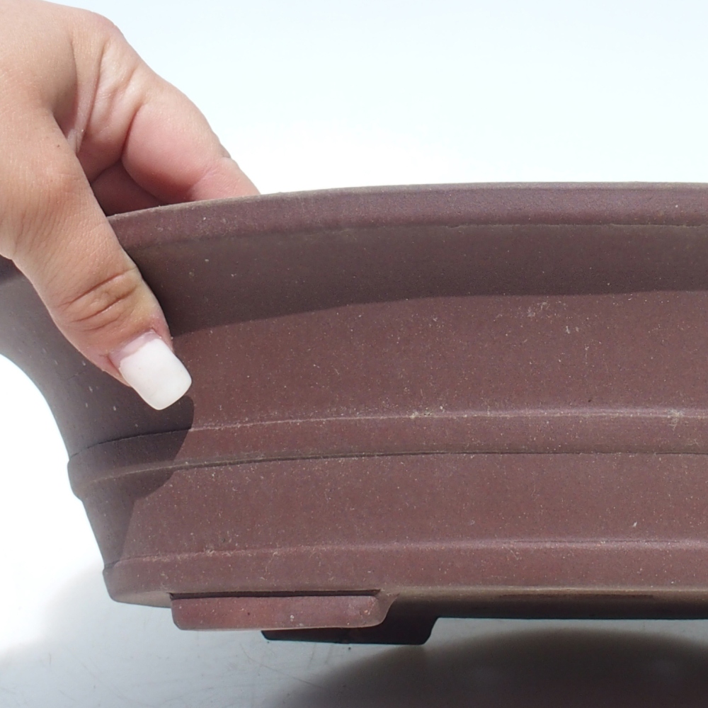 Bonsai bowl 33 x 27 x 8,5 cm birch brown