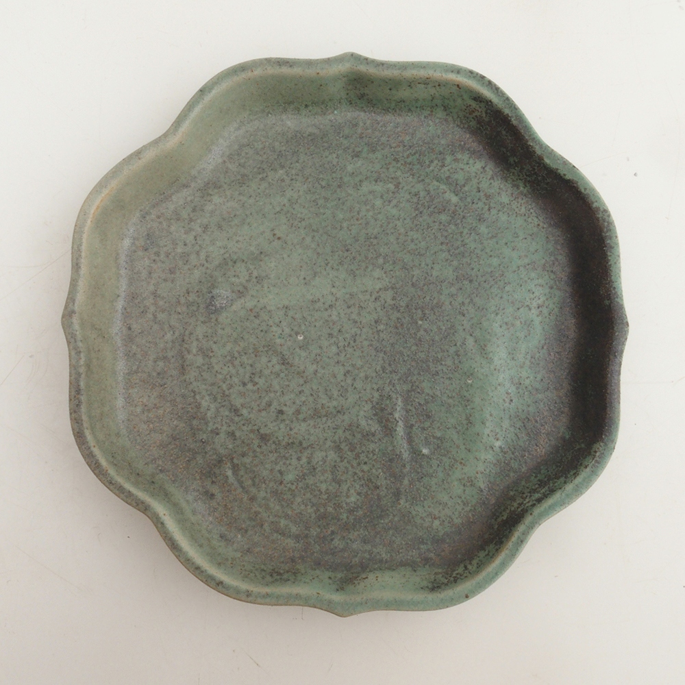 Ceramic bowl H06 - 14 x 14 x 1.5 cm - green