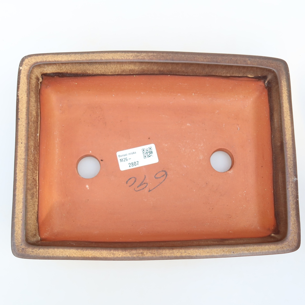 Ceramic Bowl  25.5 x 19 x 6.5 cm, brown