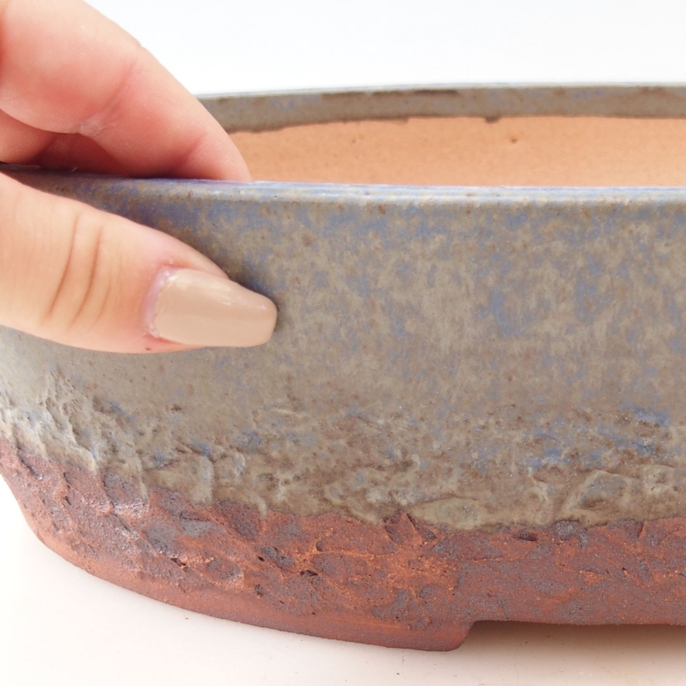 Bonsai bowl 32,5 x 25,5 x 8,5 cm , colour blue