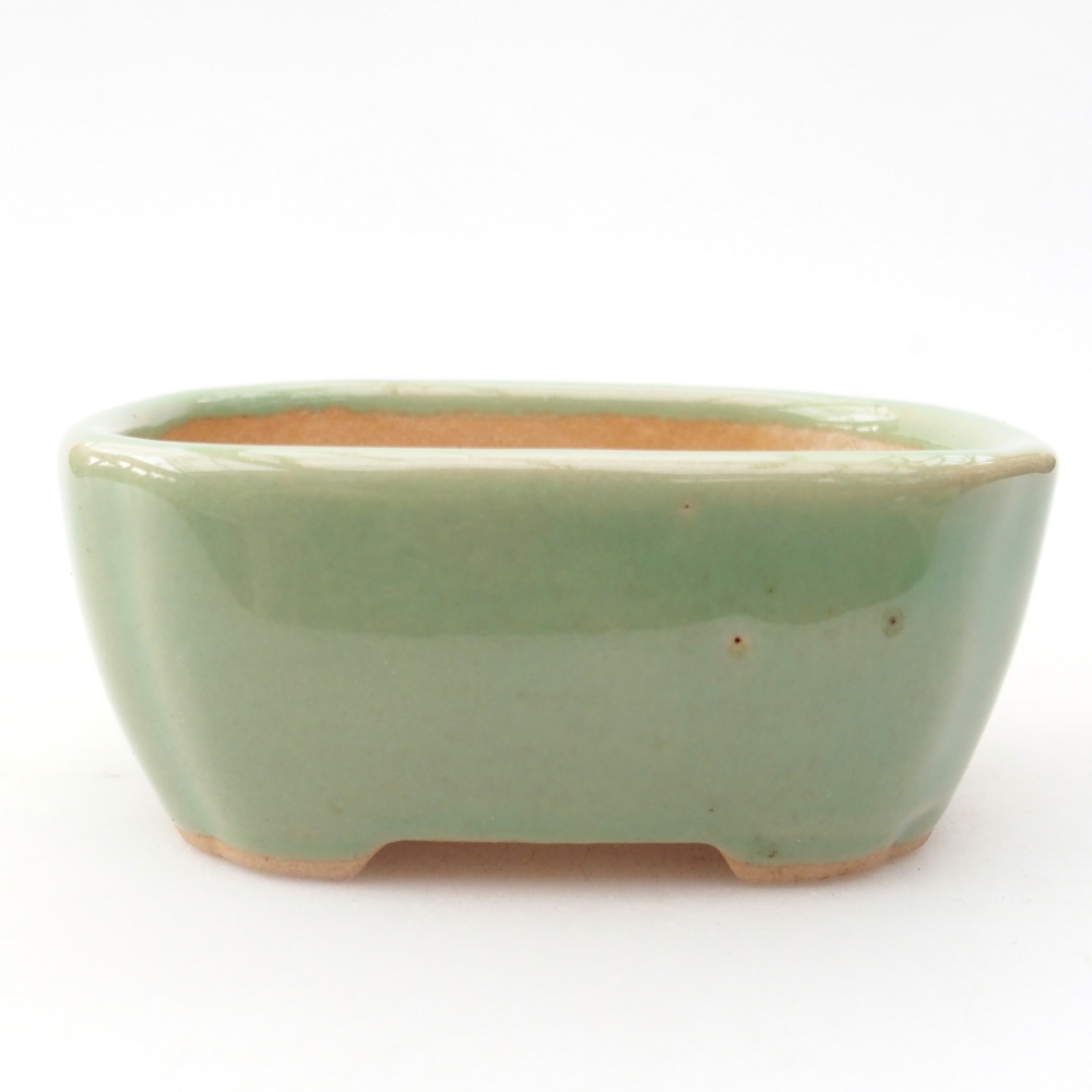 Ceramic bonsai bowl 8,5 x 7 x 3,5 cm, green