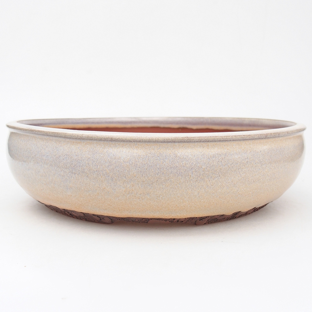 Ceramic bonsai bowl 25,5 x 25,5 x 7 cm, grey